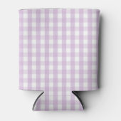 Purple Pastel Gingham Pattern Grandmillenial  缶クーラー (正面)