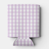 Purple Pastel Gingham Pattern Grandmillenial  缶クーラー (裏面)