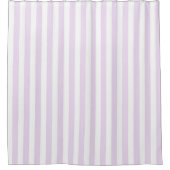 Purple Pastel Stripes Pattern Modern Geometric シャワーカーテン (正面)