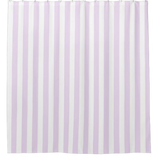 Purple Pastel Stripes Pattern Modern Geometric シャワーカーテン (正面)