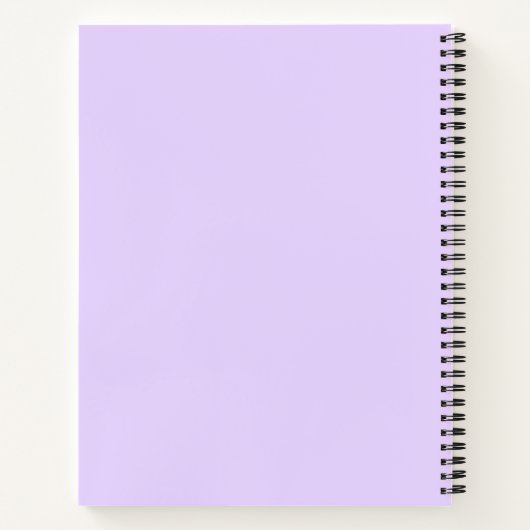 Purple Pastel Unicorn Rainbow Personalized ノートブック (裏面)