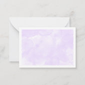 Purple Pastel Watercolor All Occasion Monogram ノートカード (裏面)