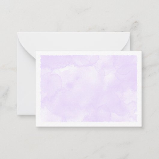 Purple Pastel Watercolor Blank All Occasion ノートカード (正面)