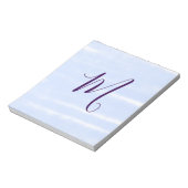 Purple pastel watercolor monogram name letterretro ノートパッド (回転)