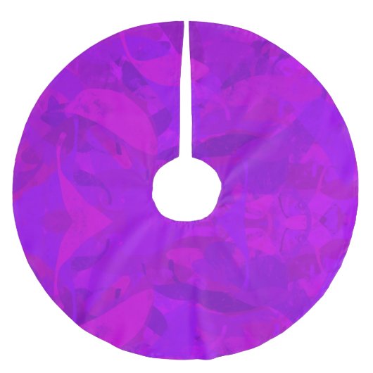 Purple Pattern ブラッシュドポリエステルツリースカート (正面)