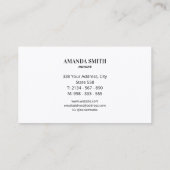 Purple Paw Prints Black Dog Groomer Business Card 名刺 (裏面)