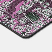 Purple PCB Circuit Board Design for IT Pros デスクマット (コーナー)