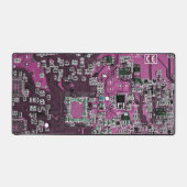 Purple PCB Circuit Board Design for IT Pros デスクマット (正面)