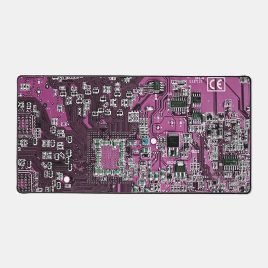 Purple PCB Circuit Board Design for IT Pros デスクマット (正面)