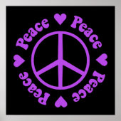 Purple Peace & Love Poster ポスター (正面)
