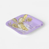 Purple Peach Butterfly  ペーパープレート (傾斜あり)