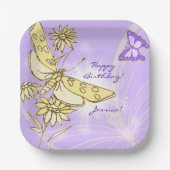 Purple Peach Butterfly  ペーパープレート (正面)