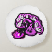 Purple peacock ラウンドクッション (裏面)