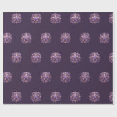 Purple Pentagram Roses – Mystical Witchy ラッピングペーパー (フラット)