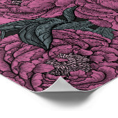 Purple peony flowers ポスター (角)