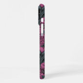 Purple peony flowers iPhoneケース (左側面)