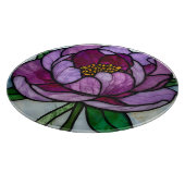 Purple Peony Stained Glass カッティングボード (角)