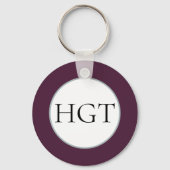 Purple Peony Stained Glass キーホルダー (裏面)