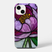 Purple Peony Stained  iPhoneケース (裏面)