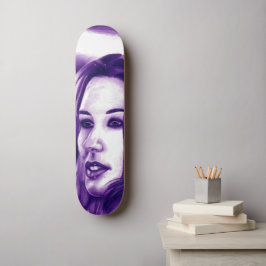 Purple People Woman Portrait Original Art スケートボード