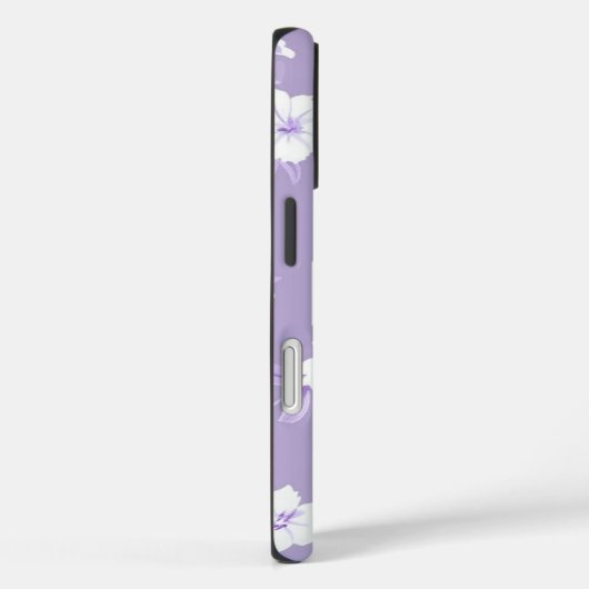 Purple Personalized Floral Phone Case Case-Mate iPhoneケース (裏面 / 右)