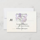 Purple Peruvian Lily 出欠カード (正面)