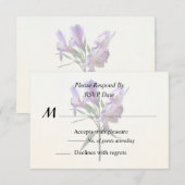 Purple Peruvian Lily 出欠カード (正面/裏面)