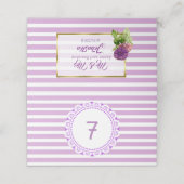 Purple Petuniaのテー結婚ブル・ナンバー・カード プレイスカード (外部開封)