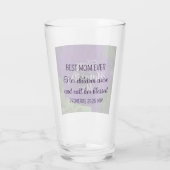 Purple Petunia Photo Best Mom Ever Mother's Day タンブラーグラス (裏面)