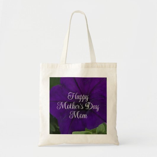 Purple Petunia Photo Best Mom Ever Mother's Day トートバッグ (正面)