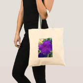 Purple Petunia Tote Bag トートバッグ (正面(商品))