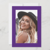 Purple Photo Graduation Party 招待状 (裏面)