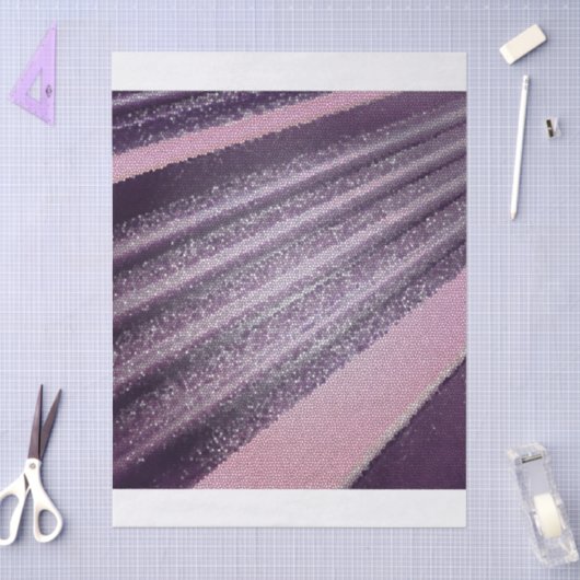 Purple pink abstract stripes with elegant sparkle 薄葉紙 (クラフト)