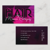 Purple pink black hair 名刺 (正面/裏面)