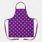 Purple Pink Blue Polka Dot Pattern エプロン (正面)