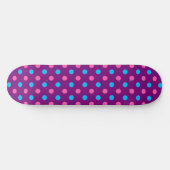 Purple Pink Blue Polka Dot Pattern スケートボード (横)