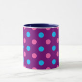 Purple Pink Blue Polka Dot Pattern マグカップ (中央)