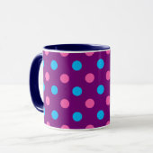 Purple Pink Blue Polka Dot Pattern マグカップ (正面左)
