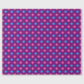 Purple Pink Blue Polka Dot Pattern ラッピングペーパー (フラット)