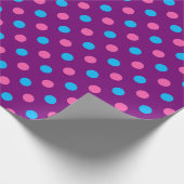 Purple Pink Blue Polka Dot Pattern ラッピングペーパー (角)