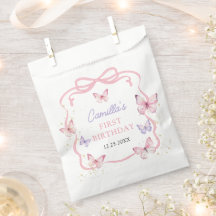 Purple Pink Bow Butterfly Girl Birthday Party