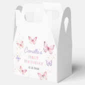 Purple Pink Bow Butterfly Girl Birthday Party フェイバーボックス (オープン)