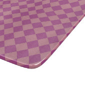 Purple Pink Checker Diamond Pattern カッティングボード (角)