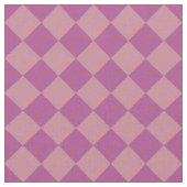 Purple Pink Checker Diamond Pattern ファブリック (クローズアップ)