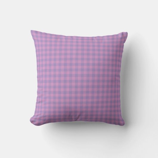 Purple Pink Checkerboard Pattern クッション (正面)