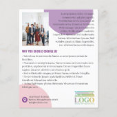 Purple Pink Circles Logo Photos Promotional チラシ (裏面)