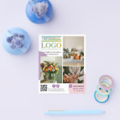 Purple Pink Circles Logo Photos Promotional チラシ (シングル)