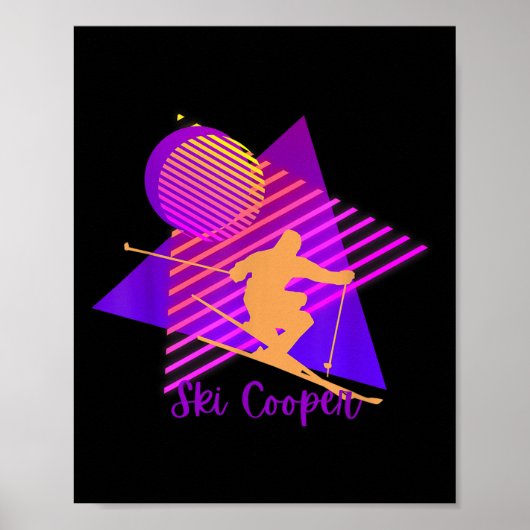Purple Pink Colorado Skiing Ski Cooper Leadville C ポスター (正面)
