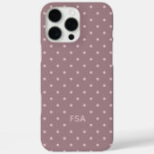 Purple Pink Custom Monogram Micro Polka Dots Case-Mate iPhoneケース (裏面)