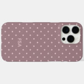 Purple Pink Custom Monogram Micro Polka Dots Case-Mate iPhoneケース (裏面 (横))